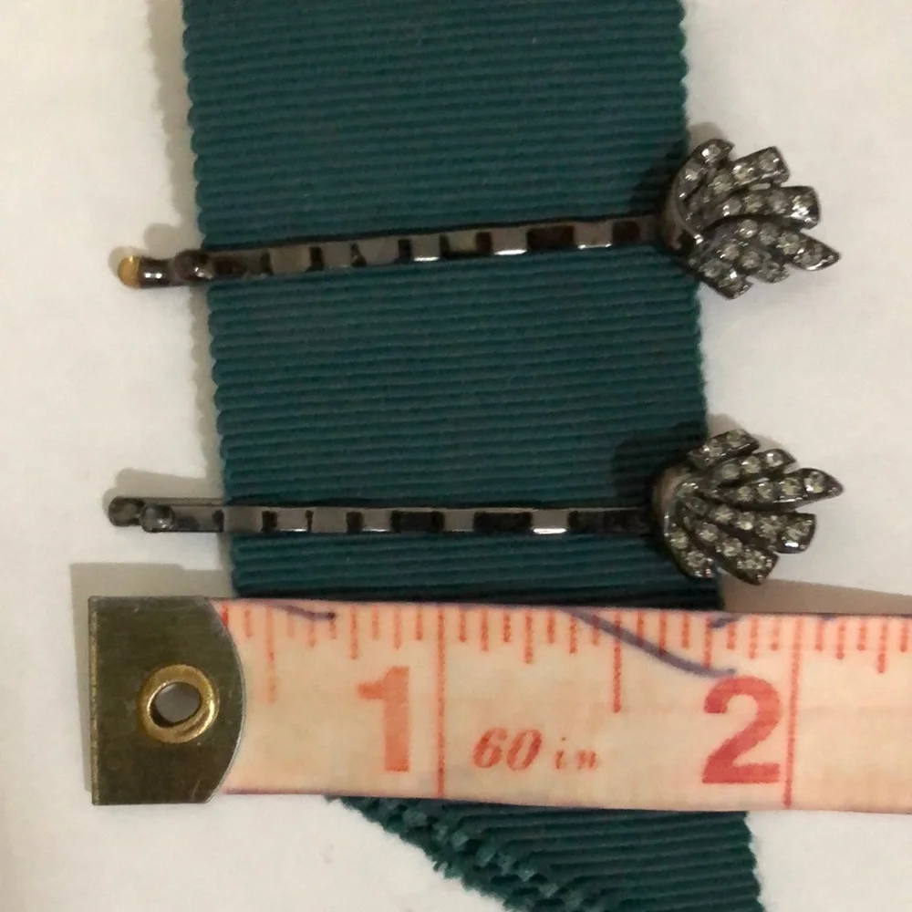 Banana Republic Black Diamond Leaf Hairpins